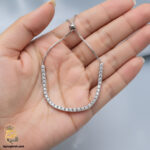دستبند نقره زنانه تنیسی مدل DSW D55