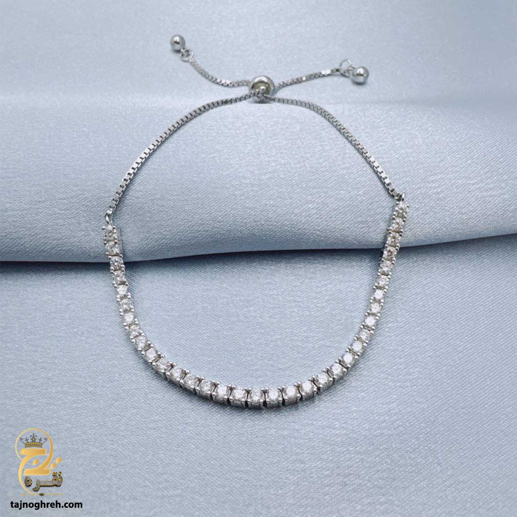 women-silver-bracelet-dsw-d55 دستبند نقره زنانه تنیسی مدل DSW D55