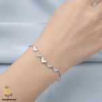 دستبند نقره زنانه زیبا مدل DSW D57