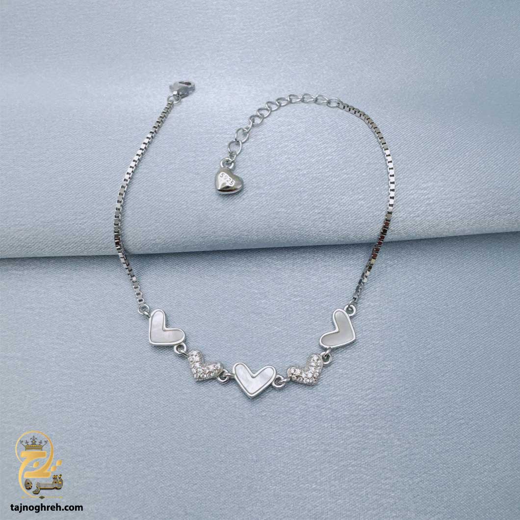 women-silver-bracelet-dsw-d57 دستبند نقره زنانه زیبا مدل DSW D57