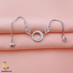 دستبند نقره دخترانه نگین دار مدل DSW D59