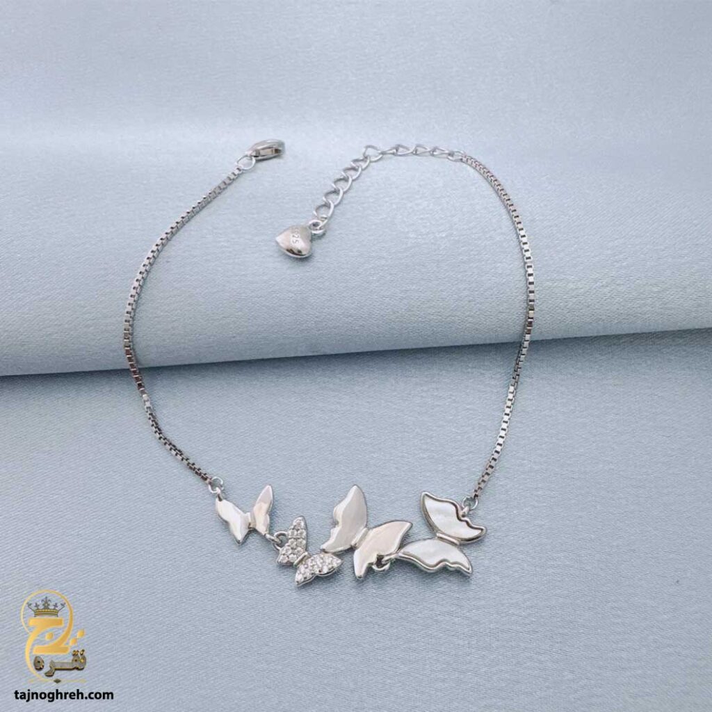 دستبند نقره زنانه شیک مدل DSW D61