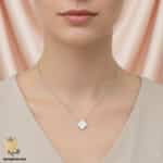 گردنبند نقره زنانه طرح قلب دو رنج مدل ZSW Z50 IMAGE5