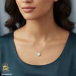 گردنبند نقره زنانه طرح قلب دو رنج مدل ZSW Z50 IMAGE6