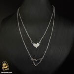 گردنبند نقره زنانه طرح قلب دو رنج مدل ZSW Z50 IMAGE3