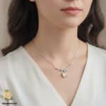 گردنبند نقره زنانه نگین دار مدل ZSW Z52