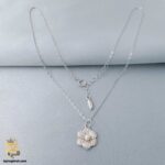گردنبند نقره زنانه طرح گل با نگین مروارید مدل ZSW Z61 IMAGE1