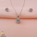 نیم ست نقره زنانه طرح جواهری مدل NSW N10 IMAGE3
