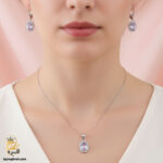 نیم ست نقره نگین دار مدل NSW N11