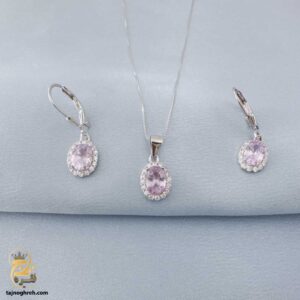 نیم ست نقره نگین دار مدل NSW N11