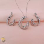 نیم ست نقره زنانه طرح نعل نگین دار مدل NSW N12 IMAGE2