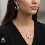 نیم ست نقره زنانه طرح نعل نگین دار مدل NSW N12 IMAGE3