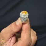 انگشتر دست ساز یاقوت زرد مدل HSR M38