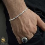 دستبند نقره مردانه ایتالیایی مدل BSM B92