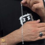 دستبند نقره ایتالیایی مردانه مدل BSM B92