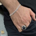 دستبند نقره کارتیر مردانه مدل BSM B93