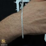دستبند نقره پسرانه ظریف مدل BSM B95