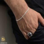 دستبند نقره ظریف مردانه مدل BSM B95