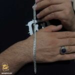 دستبند نقره مردانه ایتالیایی مدل BSM B96
