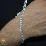دستبند ایتالیایی نقره مردانه مدل BSM B96