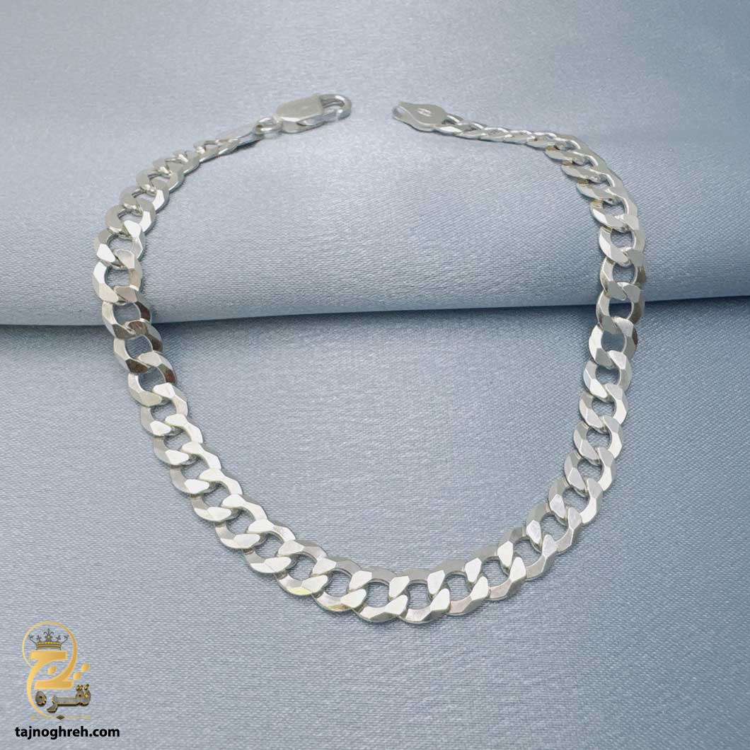 men-silver-bracelet-bsm-b96-5 دستبند نقره مردانه ایتالیایی مدل BSM B96