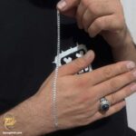 دستبند نقره کارتیه مردانه مدل BSM B97