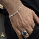 دستبند کارتیه نقره مردانه مدل BSM B97