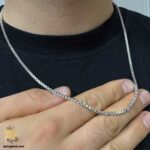 زنجیر نقره ایتالیایی مردانه ونیزی مدل NSM N60