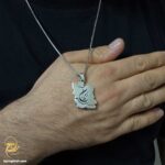 گردنبند نقره مردانه طرح ایران مدل NSM N54