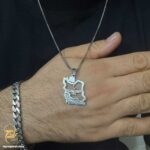گردنبند نقره نقشه ایران مردانه مدل NSM N55