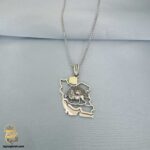 گردنبند نقره شیر و خورشید مدل NSM N59