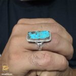 انگشتر نقره مردانه فیروزه اصل مدل RSM K122