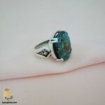 انگشتر نقره فیروزه نیشابور مردانه مدل RSM K124