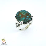 انگشتر نقره فیروزه مردانه مدل RSM K124