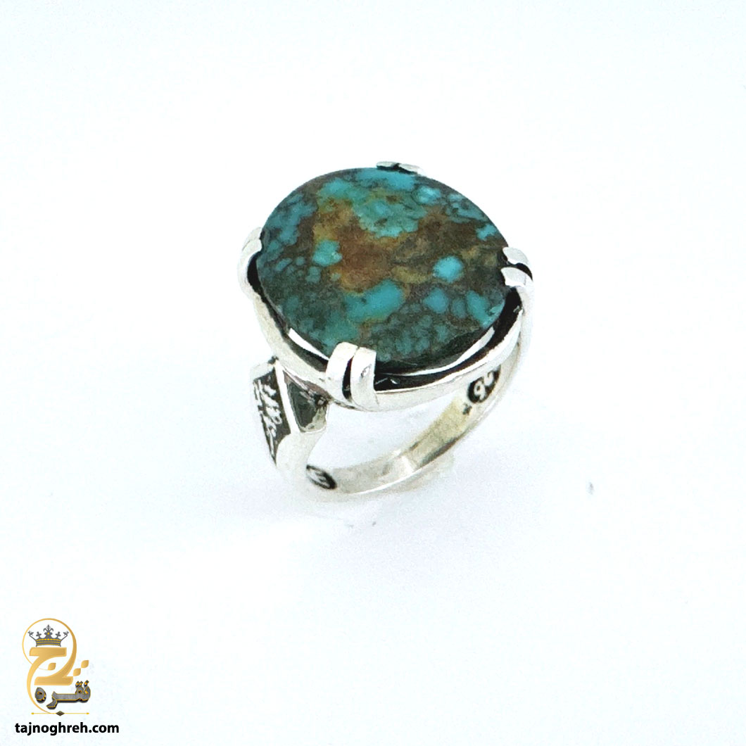 men-silver-ring-rsm-k124 انگشتر نقره فیروزه مردانه مدل RSM K124