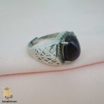 انگشتر نقره مردانه با نگین آمیتیست مدل RSM K125