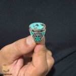 انگشتر نقره مردانه فیروزه نیشابور مدل RSM K126