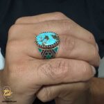 انگشتر نقره مردانه فیروزه مدل RSM K126