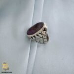 انگشتر نقره آمیتیست مردانه مدل RSM K127