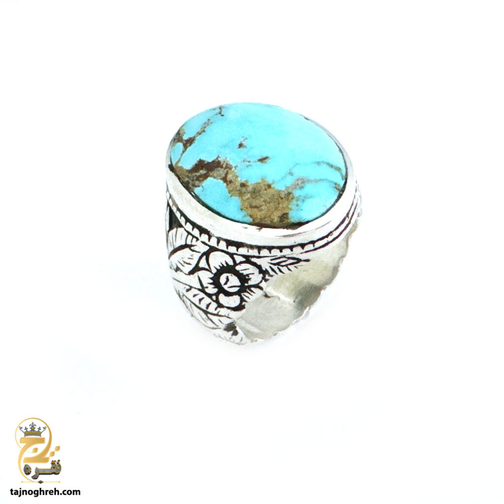 انگشتر نقره مردانه فیروزه مدل RSM K128