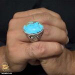 انگشتر نقره مردانه فیروزه مدل RSM K128