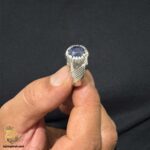 انگشتر یاقوت کبود مردانه مدل RSM K129