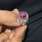 انگشتر نقره مردانه یاقوت استار مدل RSM K132