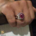 انگشتر نقره یاقوت استار مردانه مدل RSM K132