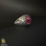 انگشتر نقره یاقوت استار مدل RSM K132