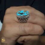 انگشتر نقره مردانه فیروزه مدل RSM K134