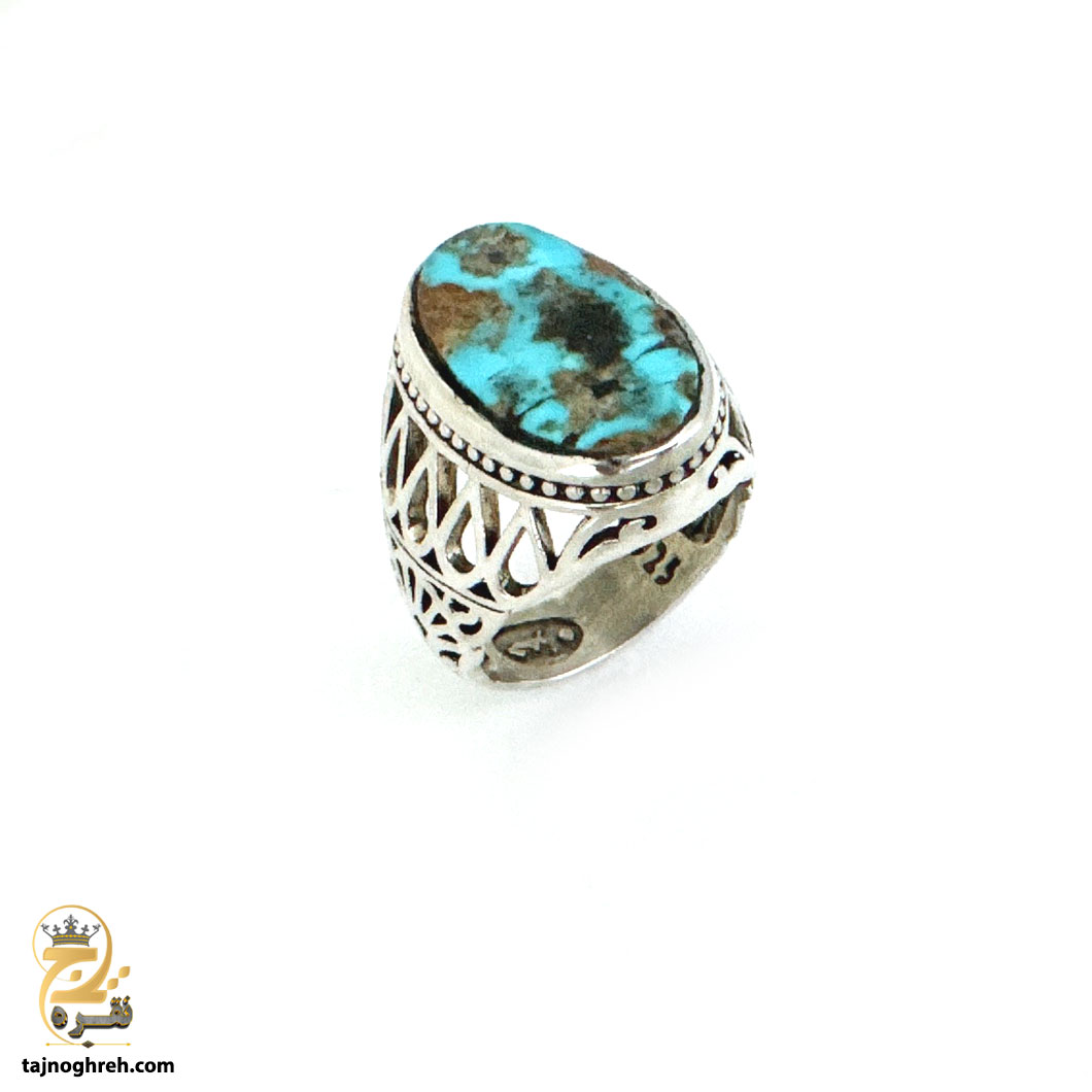 men-silver-ring-rsm-k134 انگشتر نقره مردانه فیروزه مدل RSM K134