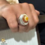 انگشتر نقره مردانه سه پوست مدل RSM K135
