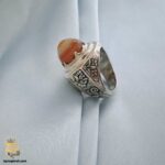 انگشتر عقیق سه پوست مردانه مدل RSM K135