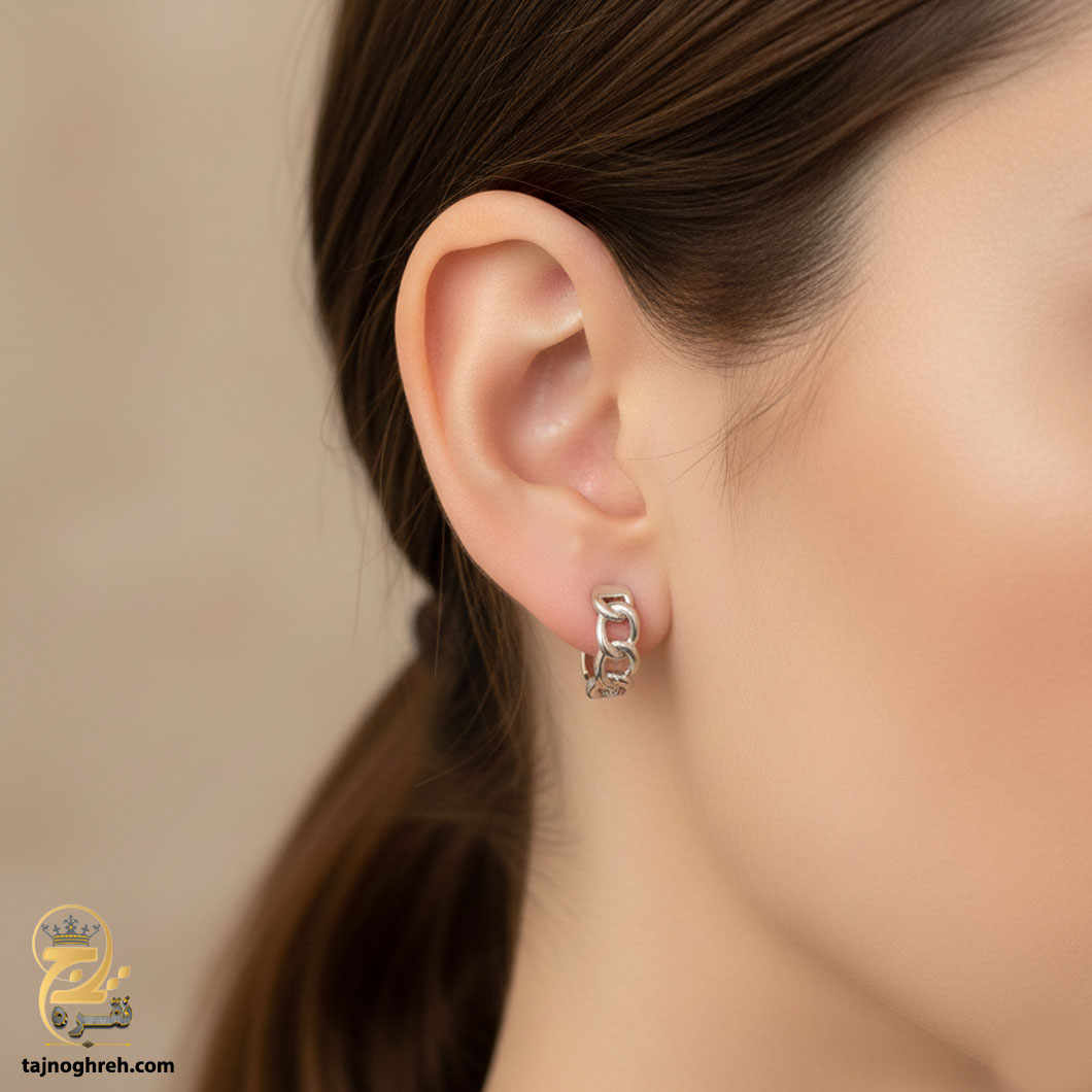 silver-earrin-esw-e81-7 گوشواره نقره زنانه حلقه ای مدل ESW E81